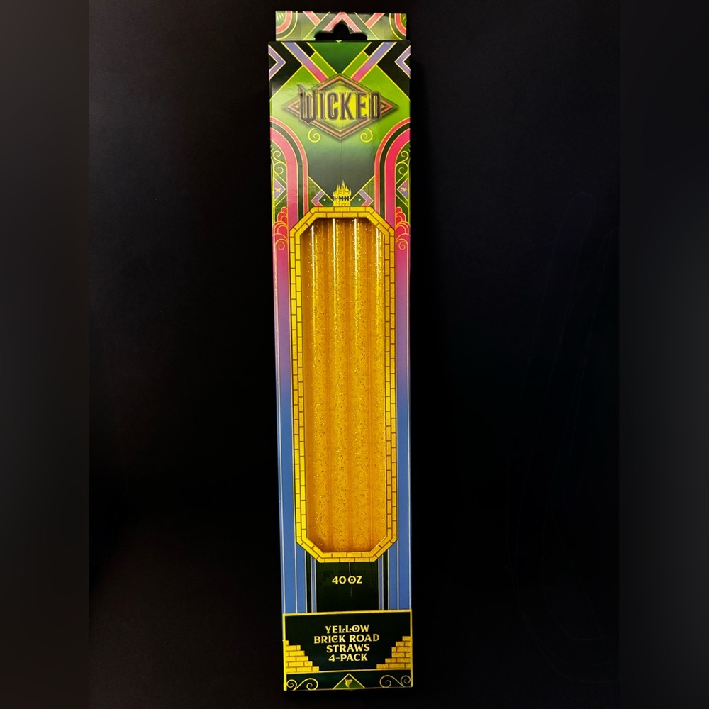 Wicked 40 oz Stanley Straws “Yellow Brick Road” 4 pc Set BRAND NEW IN BOX